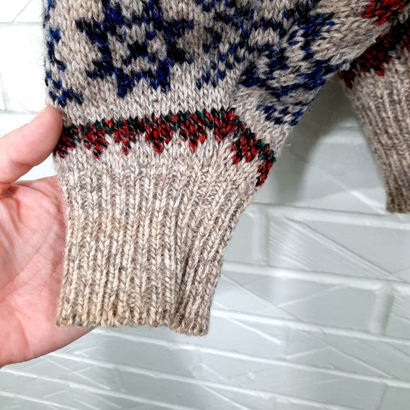 Vintage Wool Blend Environmental Clothing Colorful Fair Isle Knit Sweater - Picture 2 of 7